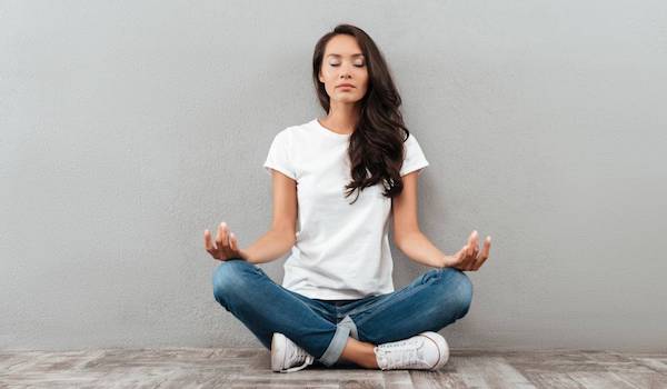 woman meditating